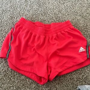 Adidas Women's Vibrant Red Athletic Shorts